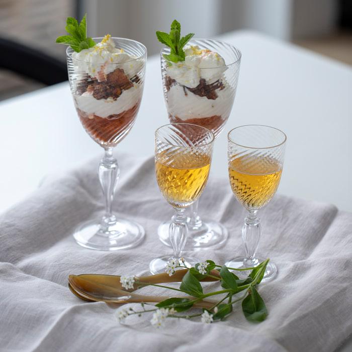 Regina Mouth-Blown Dessert Wine Glass in Clear by Holmegaard — 3.4 fl oz