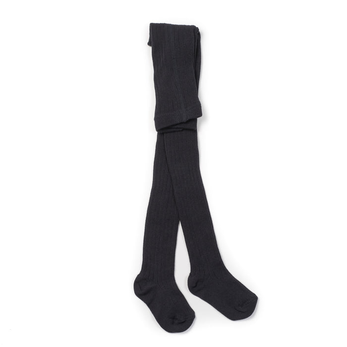 Bonton Ribbed Tights Charcoal