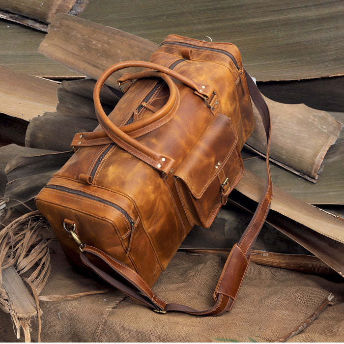 Roosevelt Leather weekender Duffle Bag