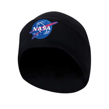 Rothco Deluxe NASA Meatball Logo Embroidered Watch Cap - Black