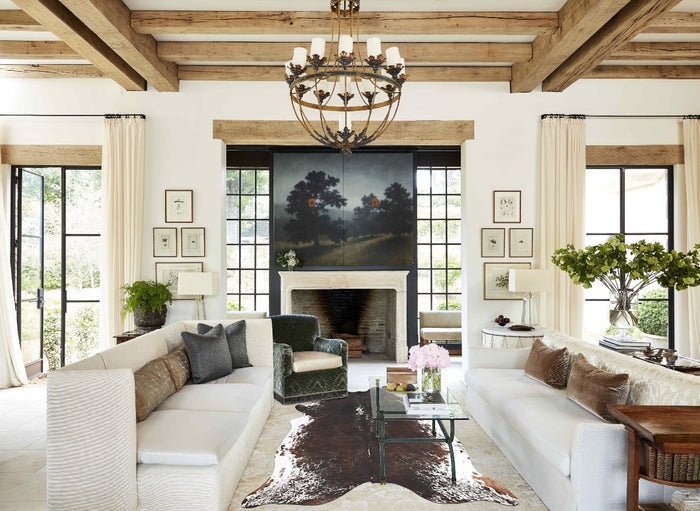 Salt and Pepper Brown Cowhide Rug #B2394