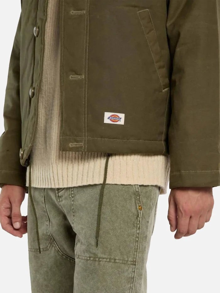 DICKIES Sangrey Waxed Jacket - Military Green - Uncategorized CEKET