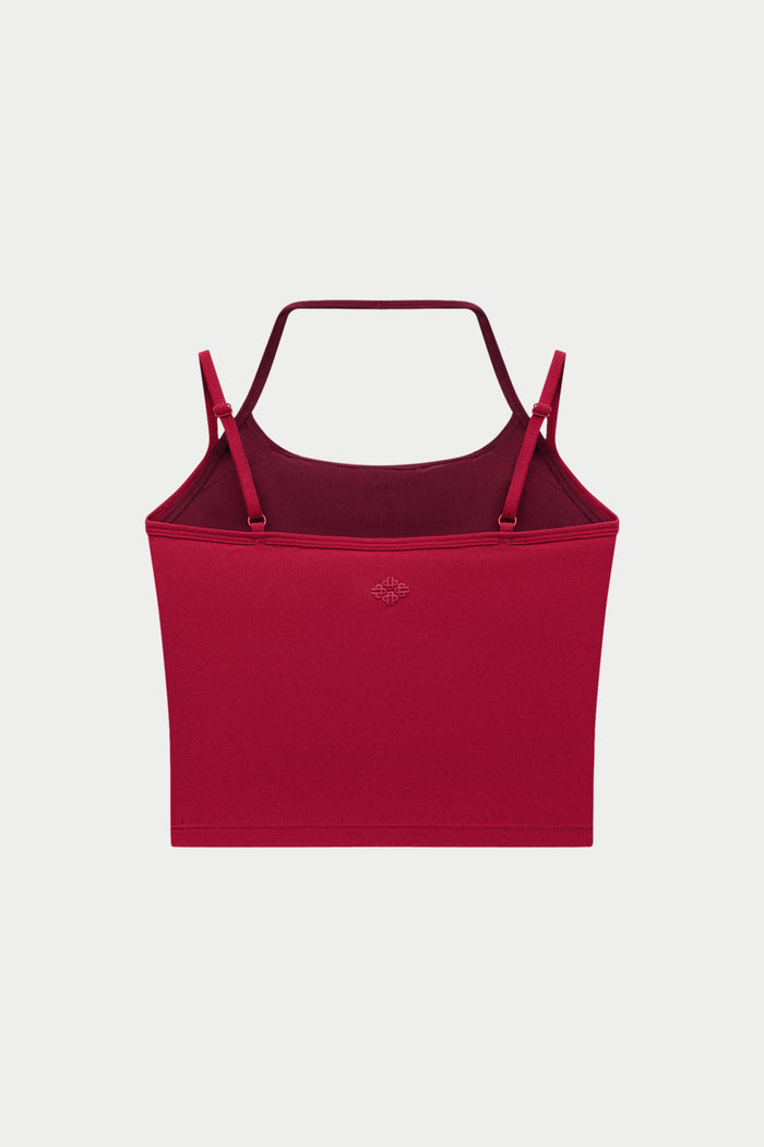 SCULPTING STRETCH DOUBLE LAYER SPORTS BRA - CHERRY
