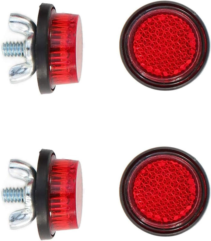 Single License Plate Reflector Red: Single License Plate Reflector Red