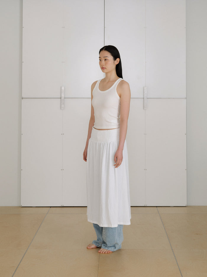 Soft Banding Skirt - Ivory