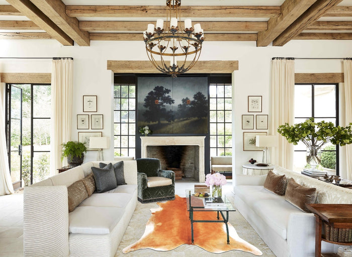 Solid Brown Cowhide Rug #B3046