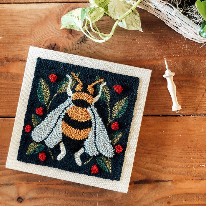 Spring Bee Square Punch Needle Kit