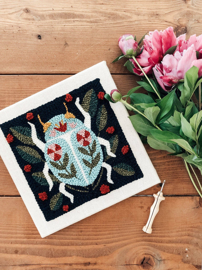 Spring Beetle Square Punch Needle Kit
