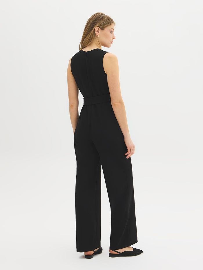 Straight-Leg Crepe Jumpsuit by Suzy.
