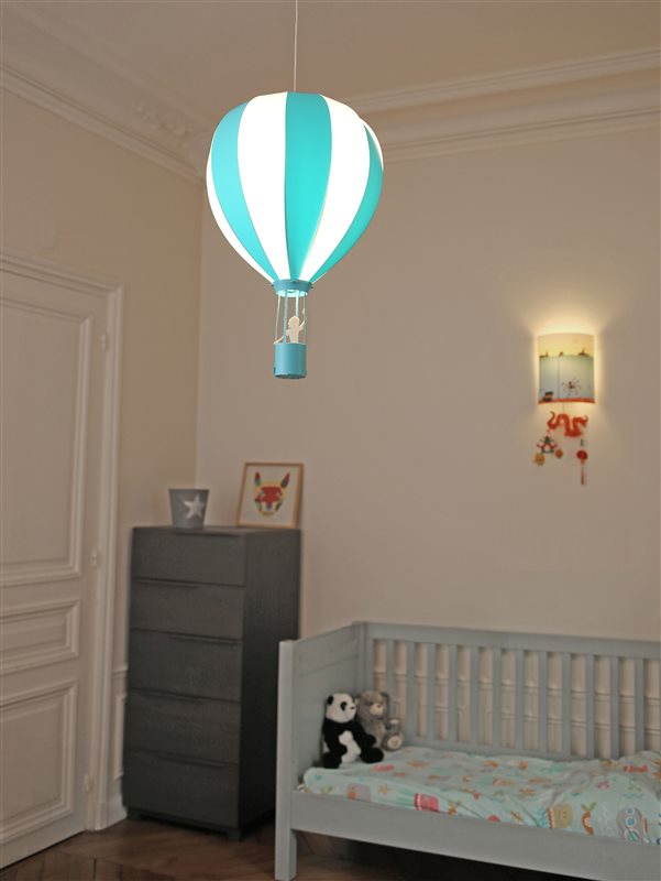 Suspension Montgolfière Turquoise