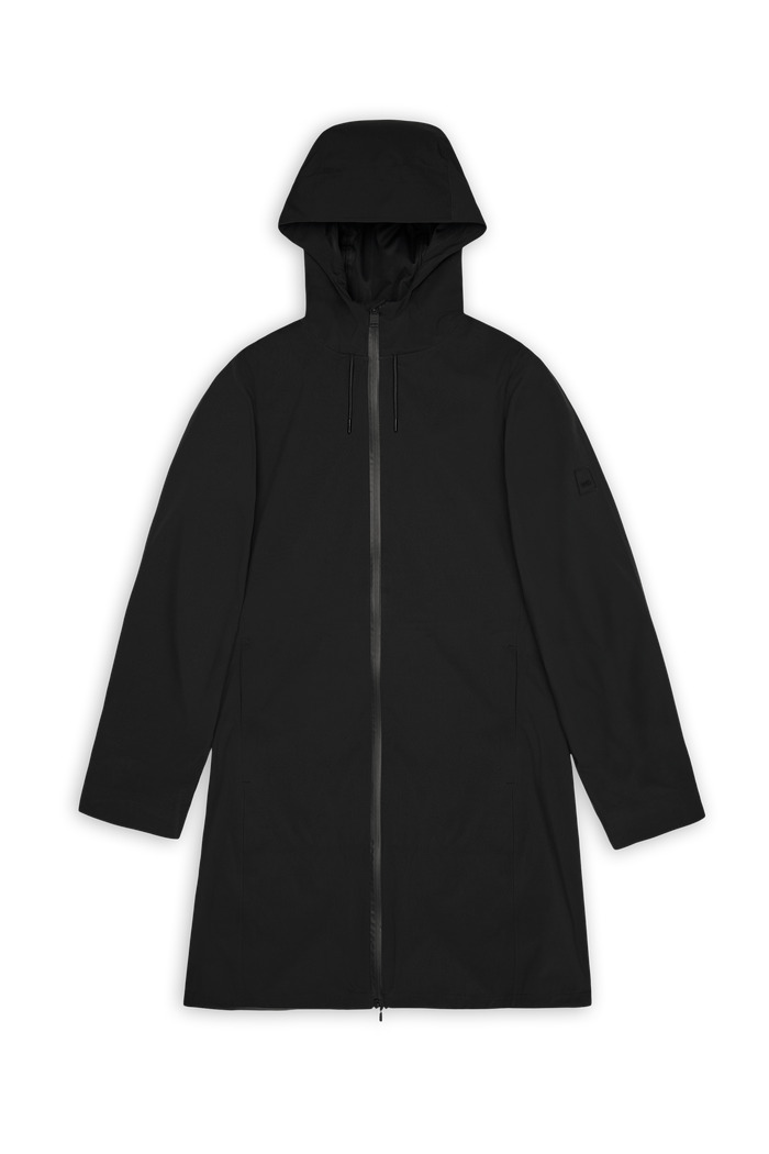 RAINS Suva Hardshell Long W Jacket Black Jacket