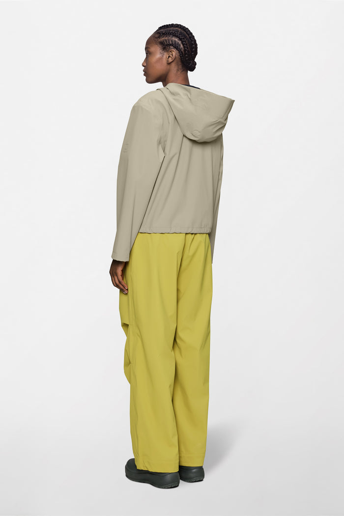 RAINS Suva Hardshell Short String W Jacket Beige Jacket