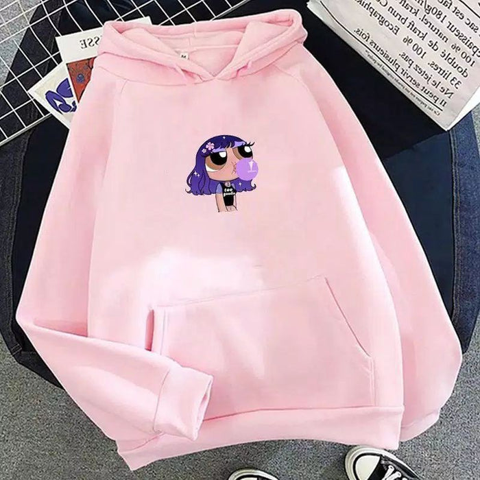 SXV 'PowerGirls’ Printed Cool Aesthetic Sweatshirt Hoodie