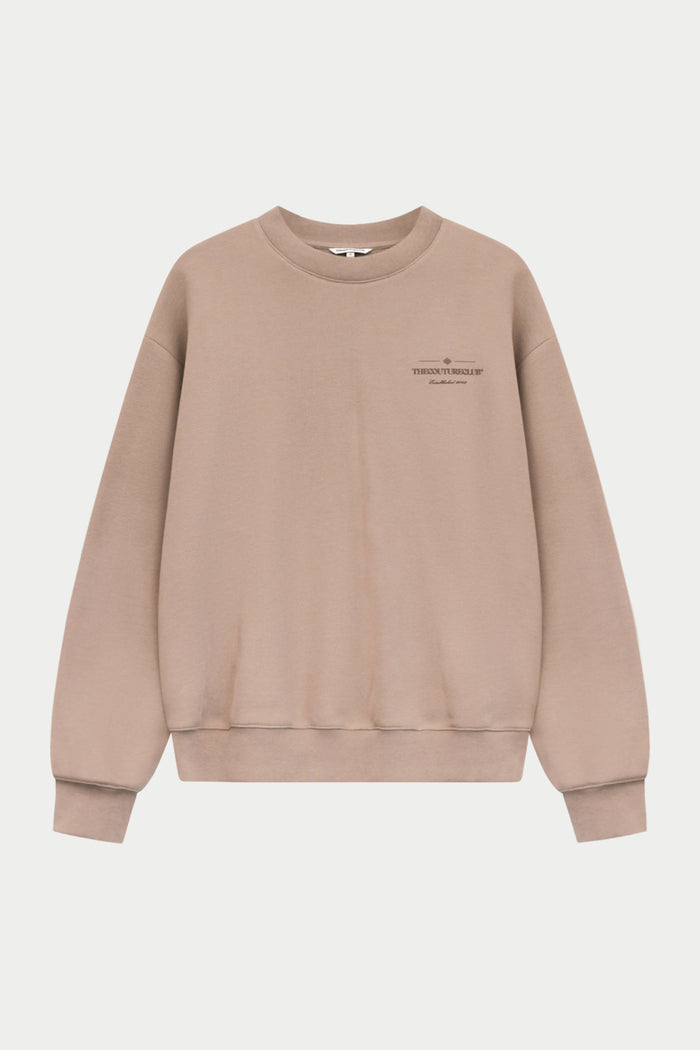 TONAL COPYRIGHT MULTI GRAPHIC CREW - BROWN
