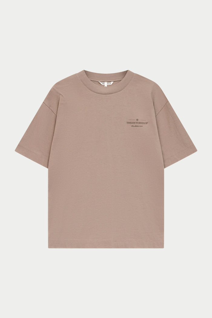 TONAL COPYRIGHT MULTI GRAPHIC T-SHIRT - BROWN