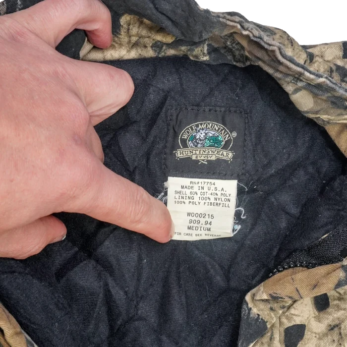 US Made Wolf Mountain Camo Lined Coveralls - Medium - Army & Outdoors - Overalls