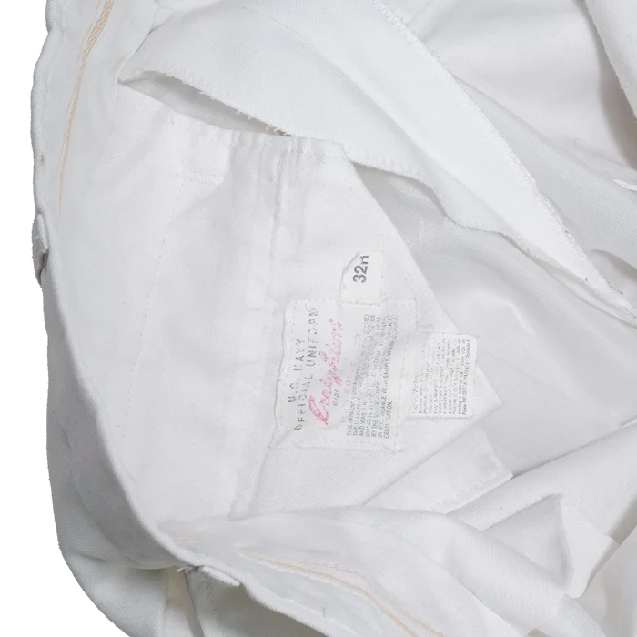 US Navy White Service Dress Trousers - 32R, Medium - US Navy Surplus - Dress Trousers
