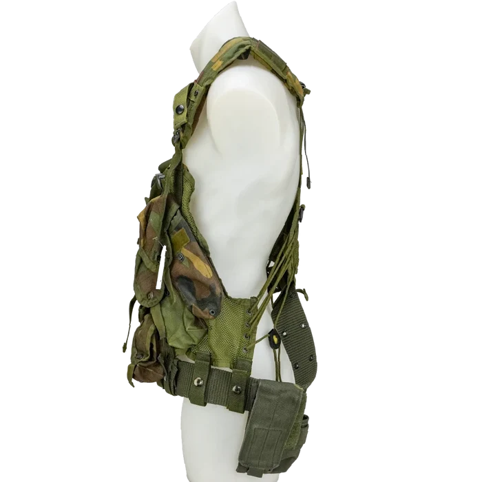 USGI 1st Gen Woodland Load Bearing Vest w/ Belt - Medium - Film Production Used - Combat Vests & Rigs