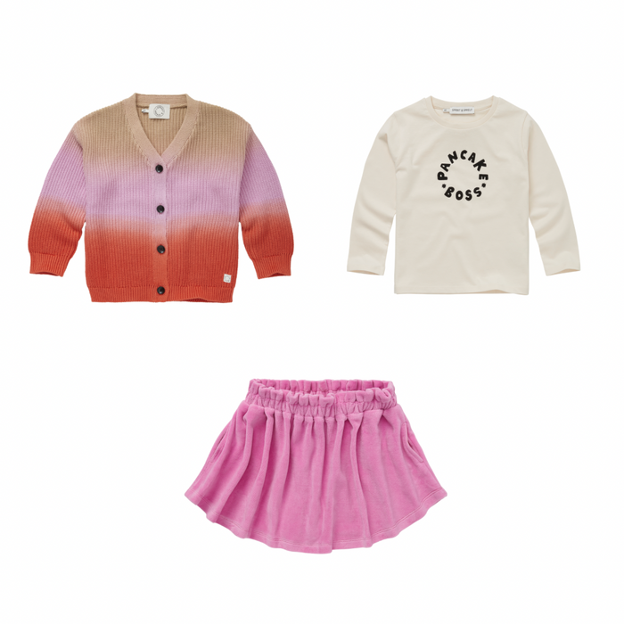 Velvet Skirt Purple Pink