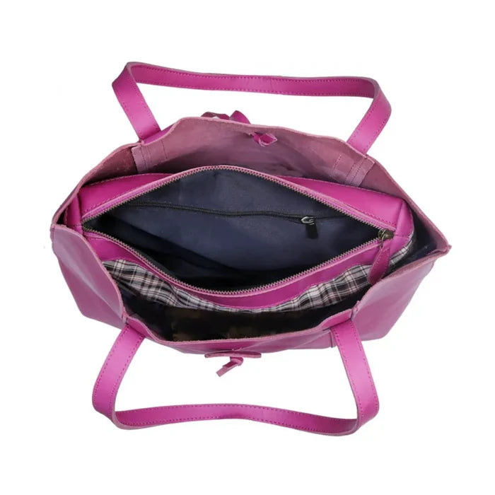 Verona Leather Tote Bag Combo for Women - Pink