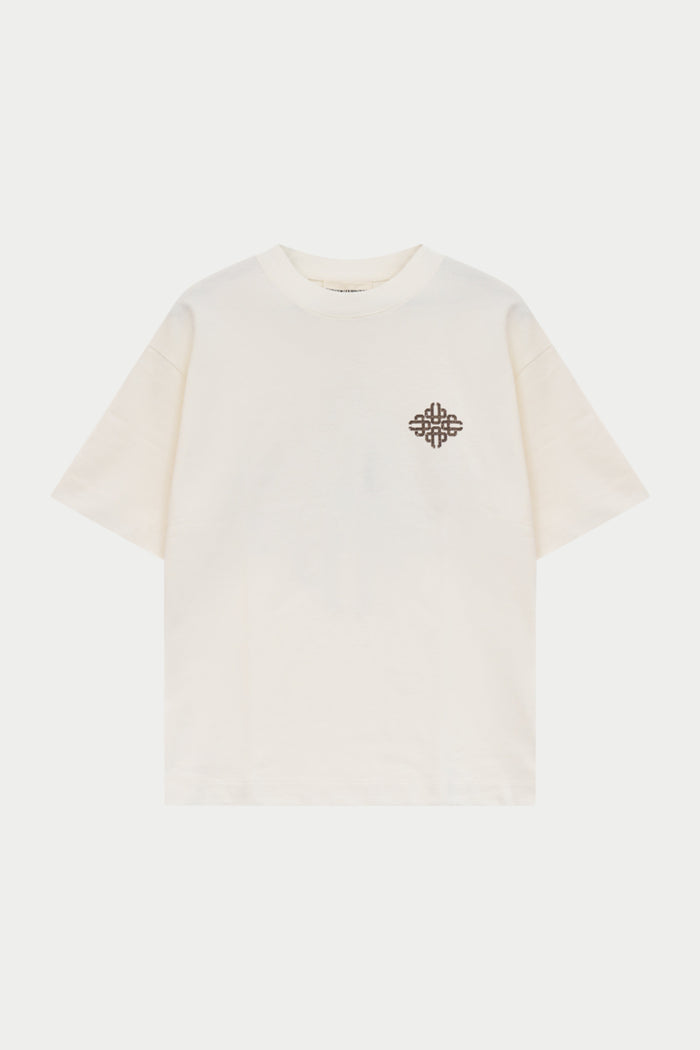 VINTAGE PRINT EMBLEM T-SHIRT - OFF WHITE