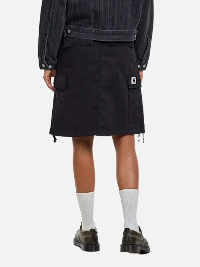 CARHARTT WIP W' Kingston Skirt - Black Garment Dyed - Uncategorized ETEK