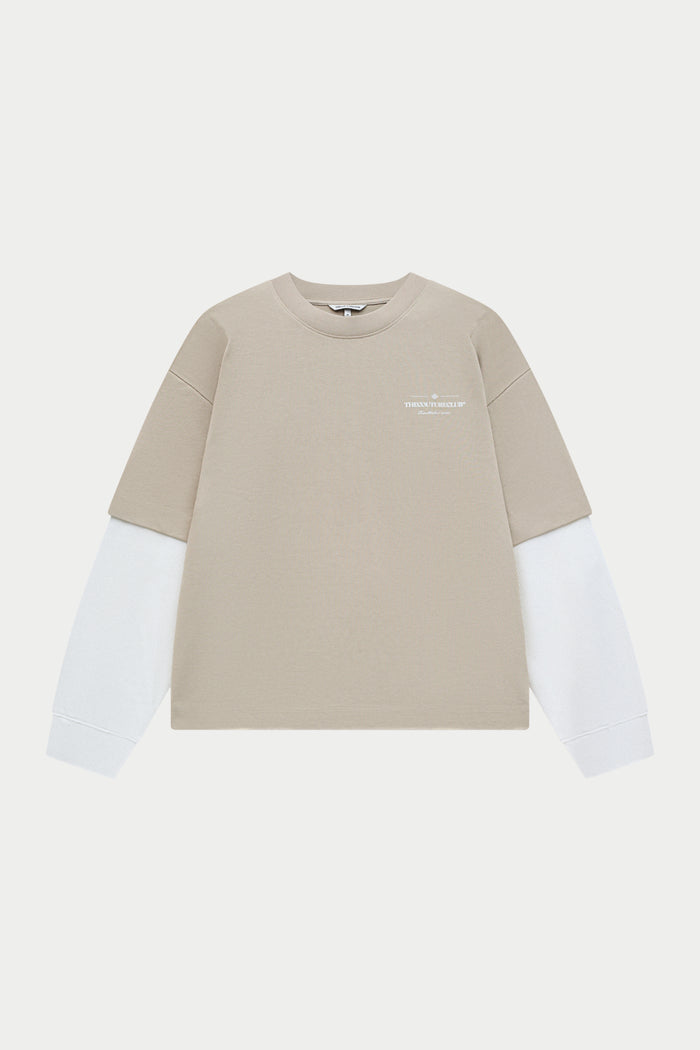 WAFFLE DOUBLE LAYER GRAPHIC T-SHIRT - MUSHROOM