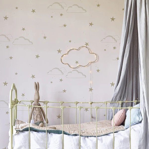 Wallpaper Starry Sky Pink