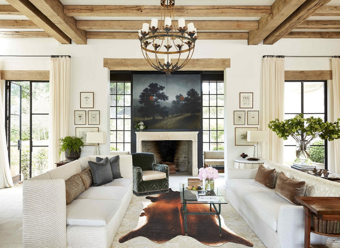 Brown with Red Cowhide Rug #B2831