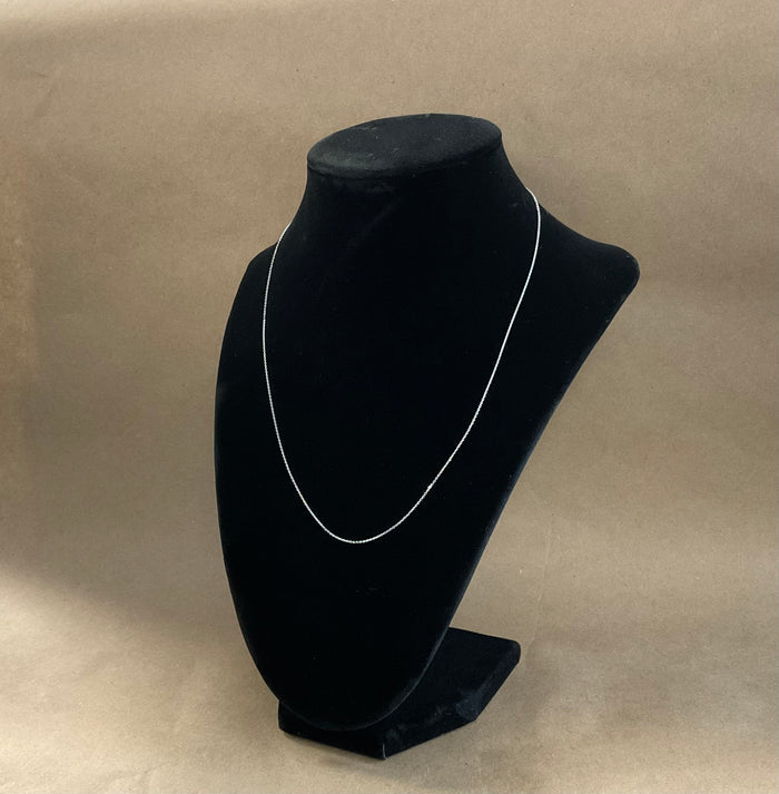White Gold Chain 18" Long