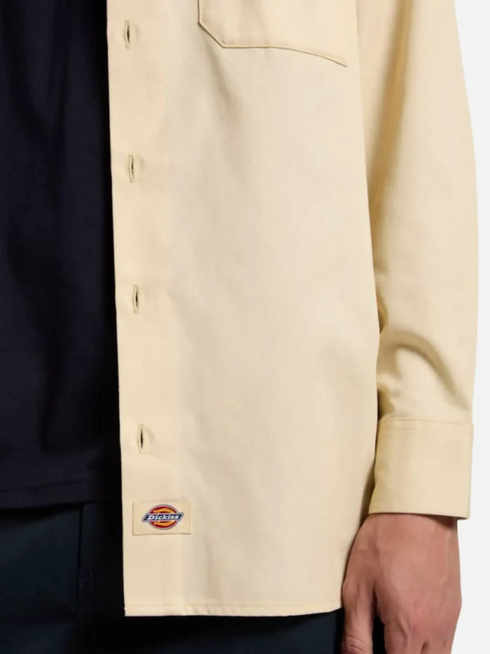 DICKIES Work Shirt LS Rec - Wood Ash - Uncategorized GÖMLEK