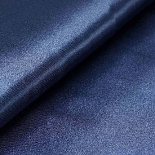 Navy blue satin fabric with a smooth, glossy finish. #whtbkgd