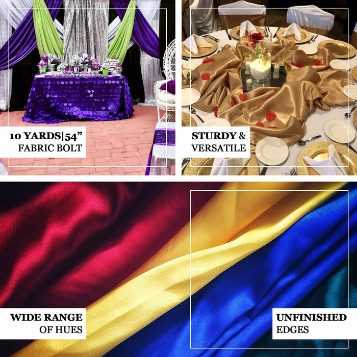 10 yards of versatile fabric in vibrant hues, perfect for events and decor.