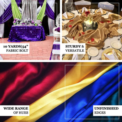 10 yards of versatile fabric in vibrant hues, perfect for events and decor.