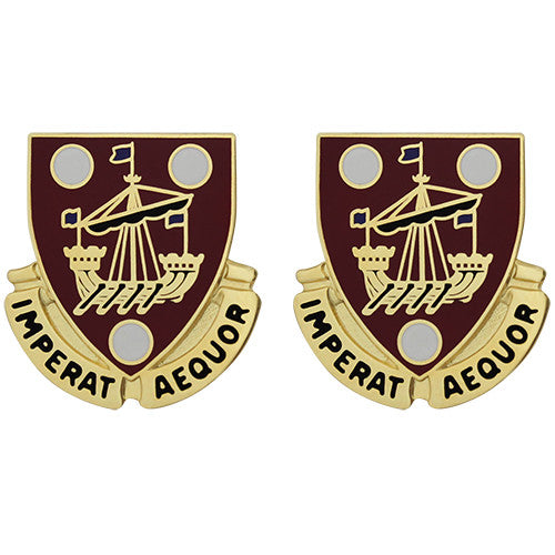 483rd Transportation Battalion Unit Crest (Imperat Aequor) Army Unit Crests