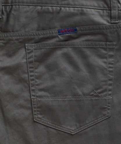 Model wearing a Dark Grey 5-Pocket Pants