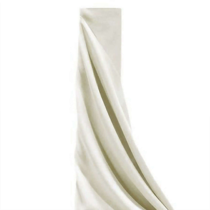 Cream draped fabric showcasing smooth texture and elegant flow