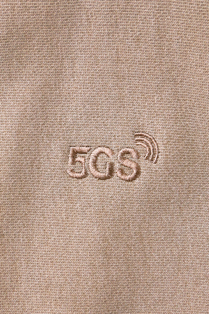 5GS Pigment Dyed Sweat Parka Brown