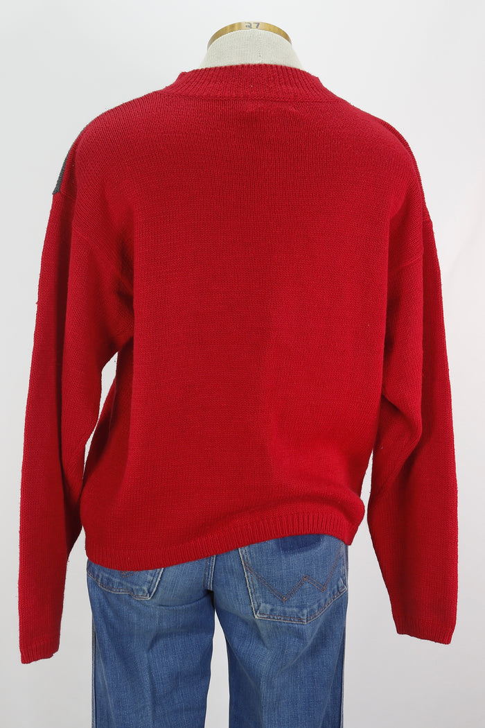 80s SweaterBee 3D Cardigan      S