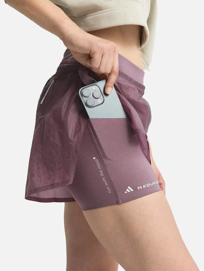ADIDAS ORIGINALS Adi365 H.Koumori Running 2-In-1 Shorts - Shadow Fig - Shorts ŞORT