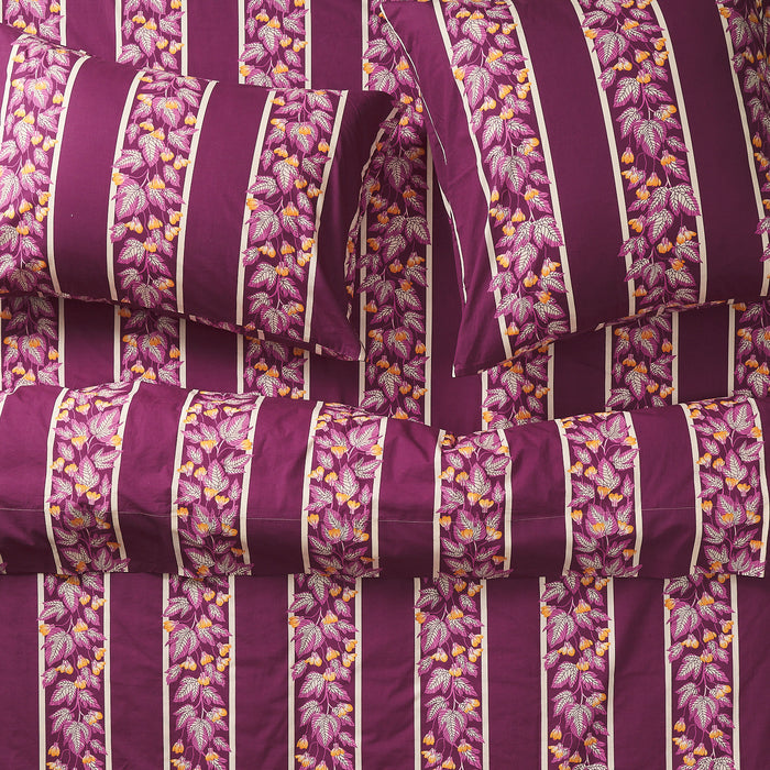 Agata Cotton Euro Pillowcase Set - Mulberry