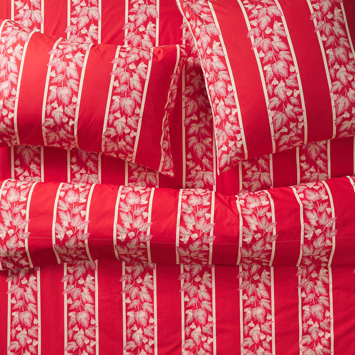 Agata Cotton Euro Pillowcase Set - Vermillion