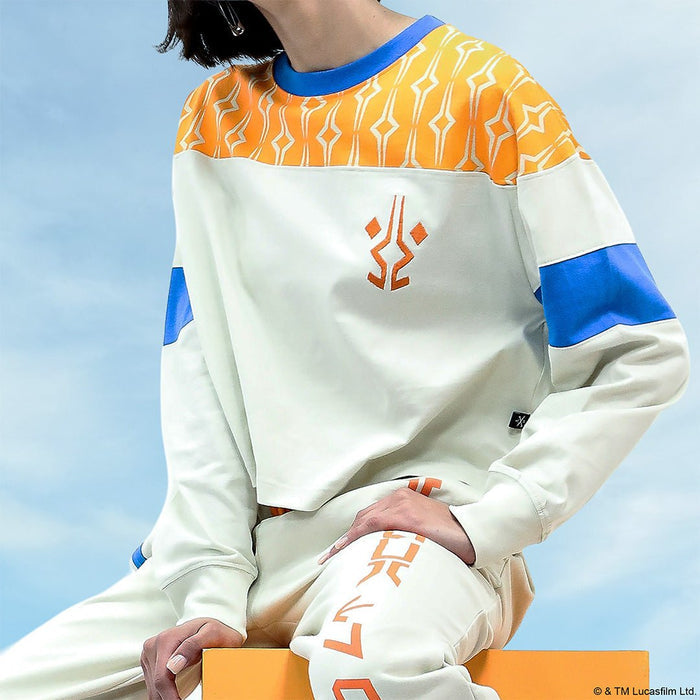 Ahsoka Trooper Colorblock Cropped Sweatshirt - Heroes & Villains-Star Wars-Cropped Long Sleeve