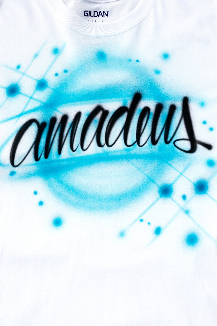 Airbrush Tee(Blue) / Amadeus Magazine