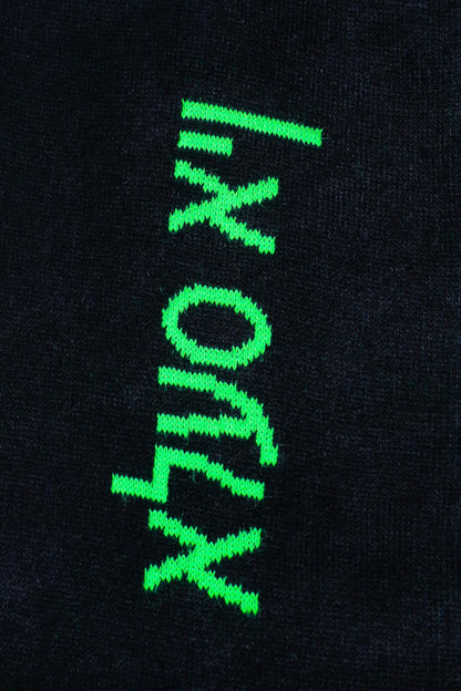 All in Yiddish Scarf (BLK)
