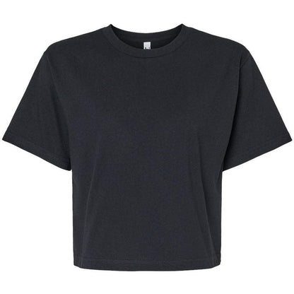 American Apparel Ladies Fine Jersey Boxy Tee-Apparel-American Apparel-Black-S-Thread Logic