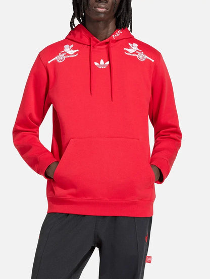 ADIDAS ORIGINALS Arsenal FC x Places+Faces Hoodie - Better Scarlet - Hoodies SWEATSHIRT