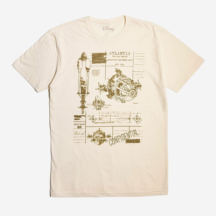 Atlantis Sub Pod Ship Notes Classic Comfort Tee - Heroes & Villains-Disney-T-Shirt