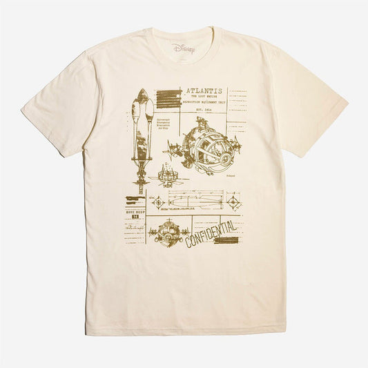 Atlantis Sub Pod Ship Notes Classic Comfort Tee - Heroes & Villains-Disney-T-Shirt