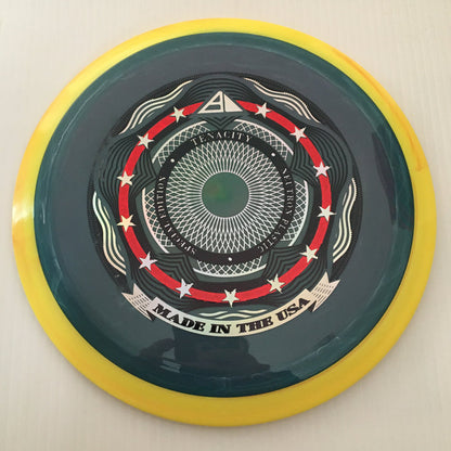 Swirly Teal/Swirly Yellow Rim/169g 17